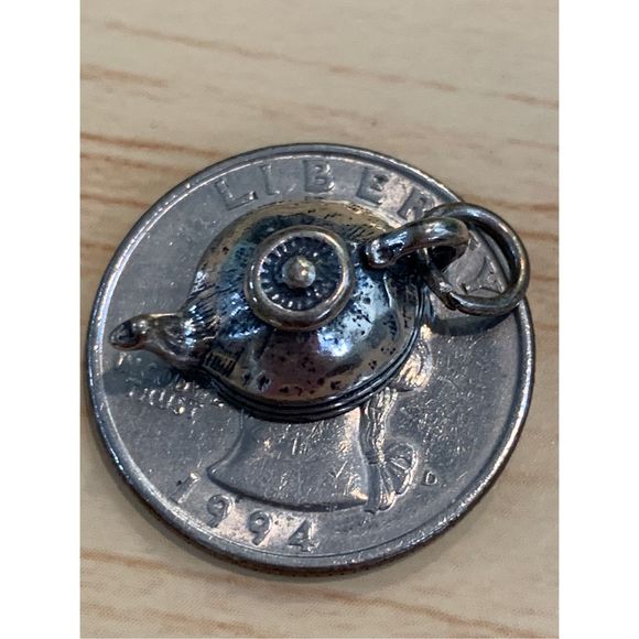 Tea Kettle Sterling Silver Jewelry Charm - Picture 3 of 3